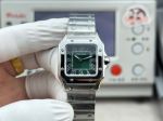 Cartier Santos Mini Size 27*34.5*7.4mm Imported Quartz Movement WG Band Ombre Green Watch